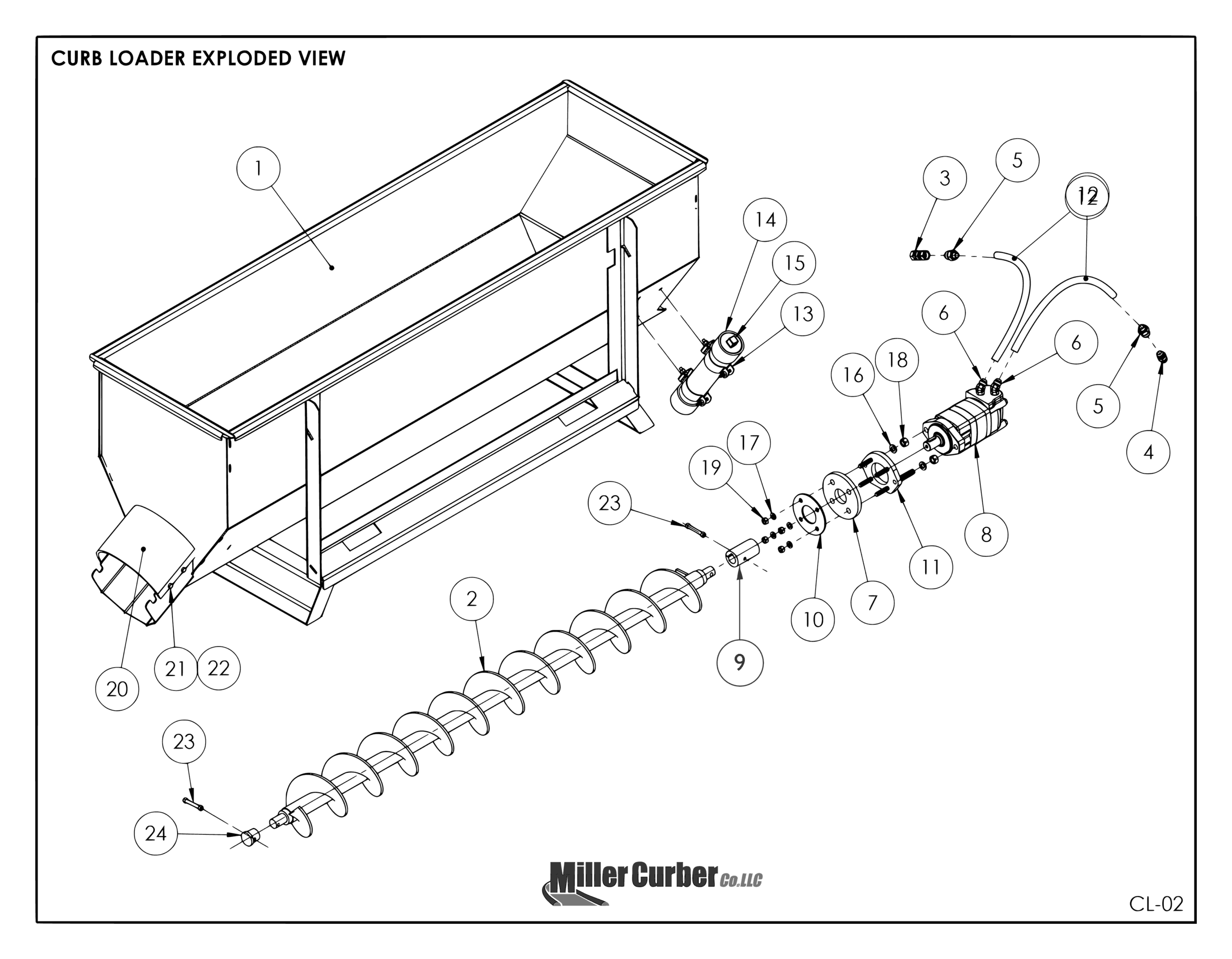 Miller Curber Curb Loader parts